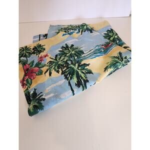 DAN RIVER Tropical Beach Palm Island Floral STANDARD Pillow Shams - set of 2